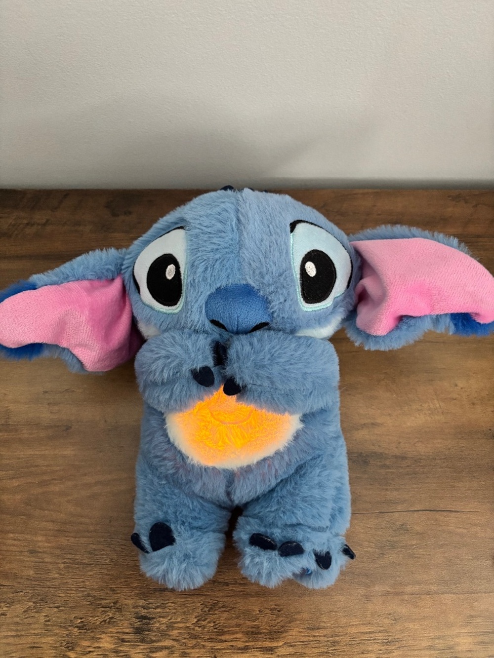 Disney Stitch Plush Breathing Musical Light Up Kawaii Soothes Toy Sleep Calming